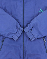 Vintage 1990s Puma Classic Soft Shell Cotton Blend Windbreaker Jacket - M