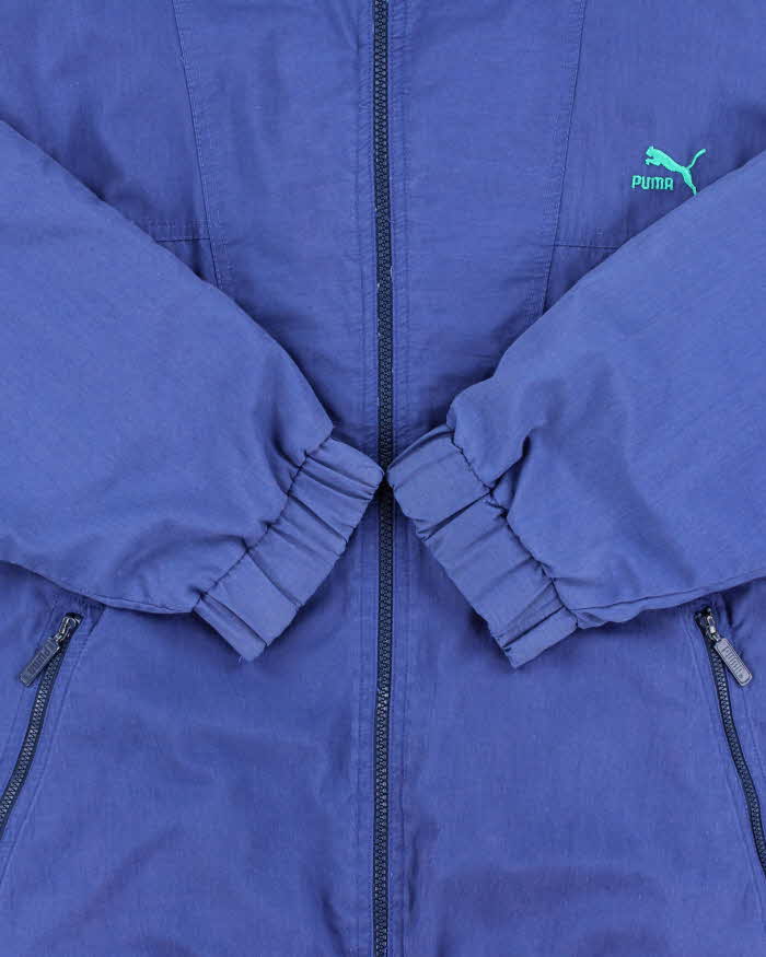 Vintage 1990s Puma Classic Soft Shell Cotton Blend Windbreaker Jacket - M