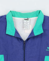Vintage 1990s Puma Classic Soft Shell Cotton Blend Windbreaker Jacket - M