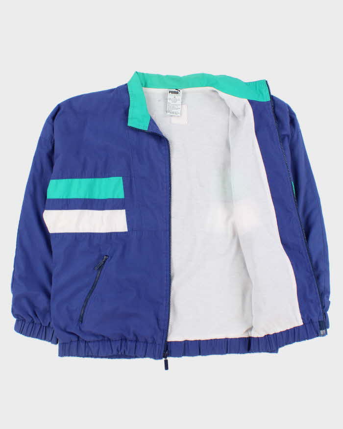 Vintage 1990s Puma Classic Soft Shell Cotton Blend Windbreaker Jacket - M