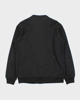 Vintage Y2K 00s Adidas Originals Satin 3-Stripe Asymmetrical Cafe Racer Track Jacket - M