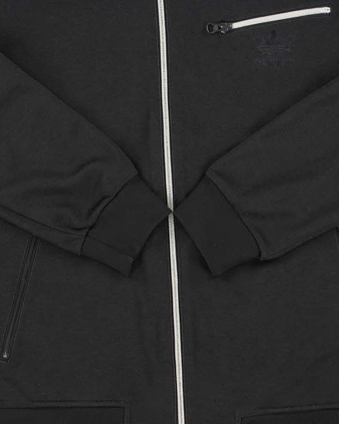 Vintage Y2K 00s Adidas Originals Satin 3-Stripe Asymmetrical Cafe Racer Track Jacket - M