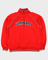 Vintage Y2K 00s Umbro Patch Spell-Out Track Jacket - L