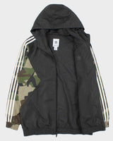 Vintage Adidas Originals Soft Shell Camo Hooded Windbreaker Jacket - L