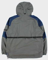 Vintage 1990s Columbia Half-zip Packable Hooded Waterproof Jacket - L