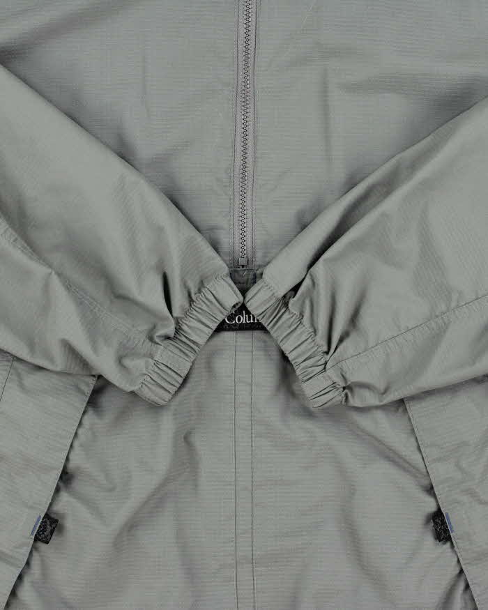 Vintage 1990s Columbia Half-zip Packable Hooded Waterproof Jacket - L