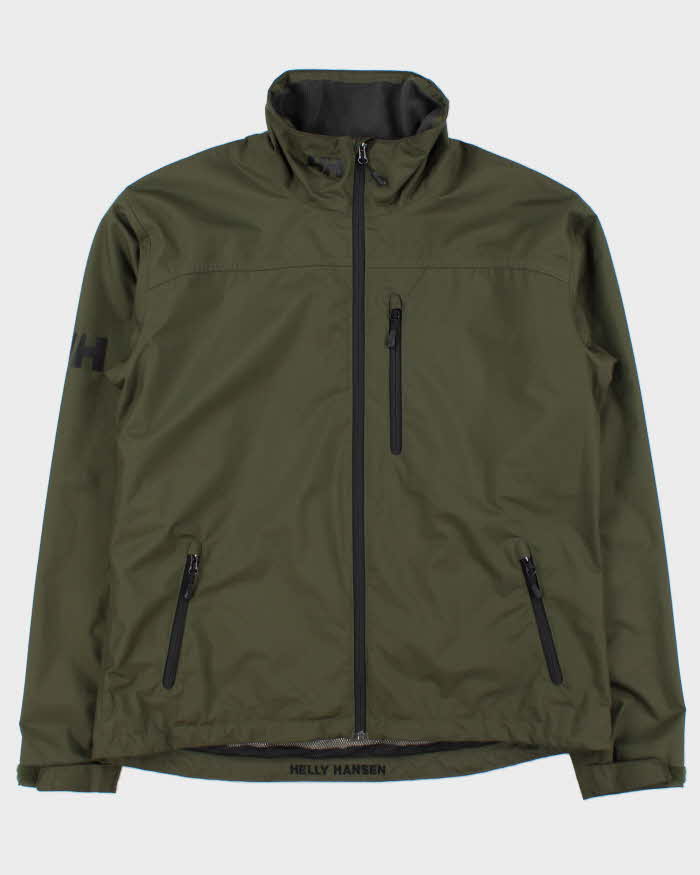 Vintage Helly Hansen Khaki 'Crew' Technical Shell Hiking Jacket - XL