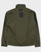 Vintage Helly Hansen Khaki 'Crew' Technical Shell Hiking Jacket - XL