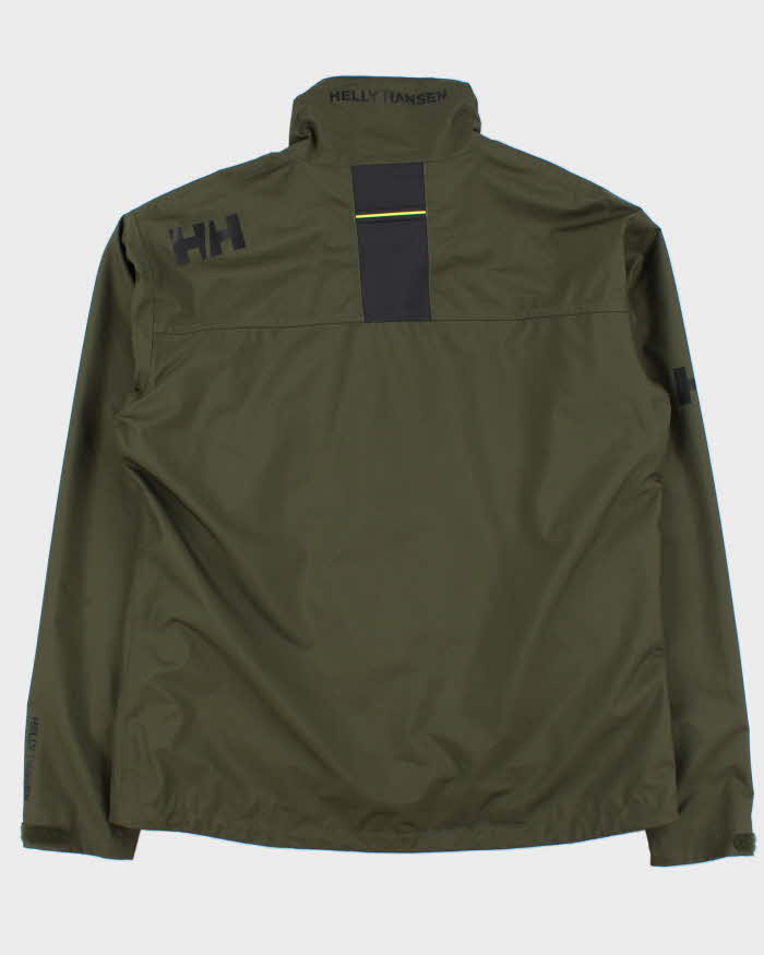 Vintage Helly Hansen Khaki 'Crew' Technical Shell Hiking Jacket - XL
