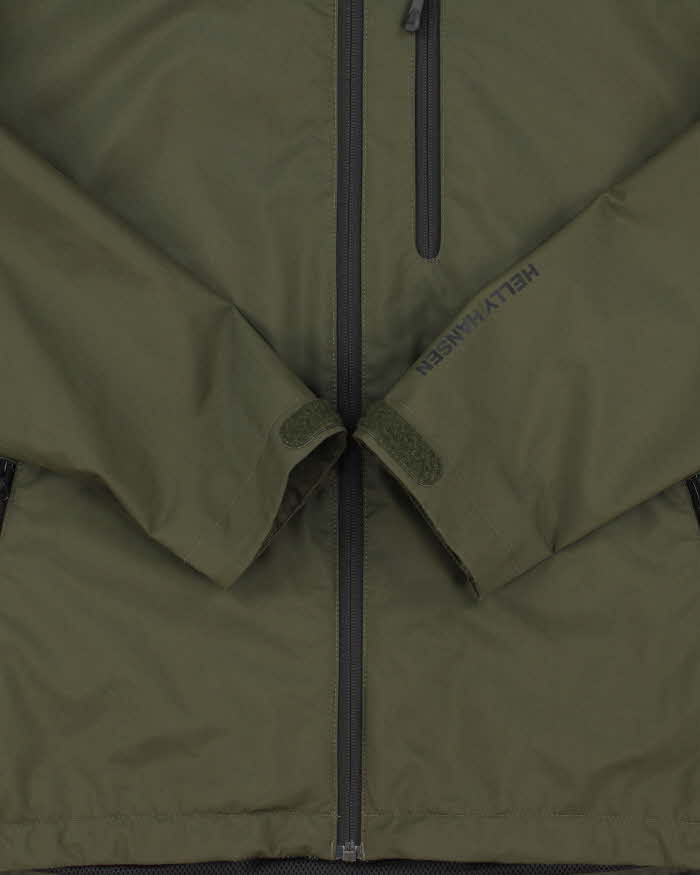 Vintage Helly Hansen Khaki 'Crew' Technical Shell Hiking Jacket - XL