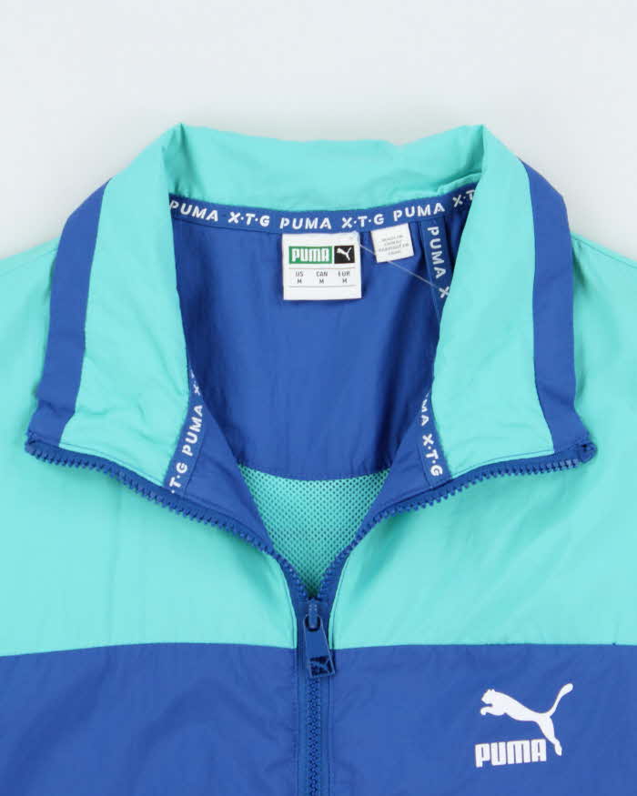 Vintage Puma X-T-G Tri-Colour Soft Shell Windbreaker Jacket - M