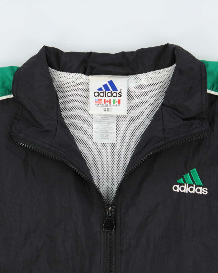 Vintage 1990s Adidas Classic Embroidered Shell Windbreaker Jacket - M