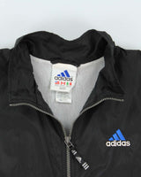 Vintage 1990s Adidas Classic Embroidered Shell Windbreaker Jacket - S