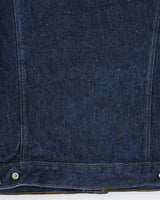 Vintage 1970s GWG Union Made In Canada Raw Dark Wash Denim Snap Button Trucker Jacket - S