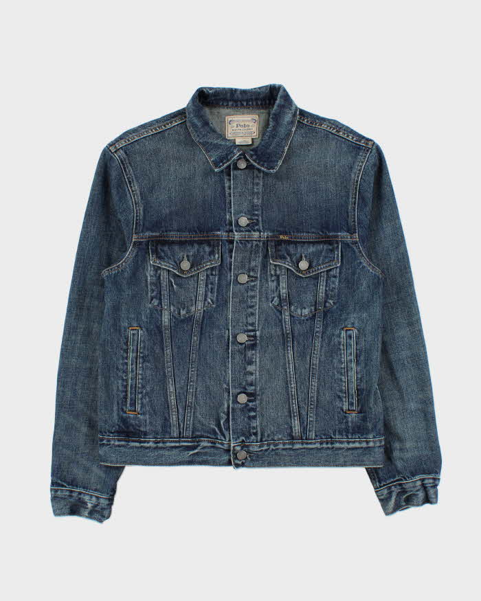 Vintage Polo Ralph Lauren Medium Wash Denim Trucker Jacket - M