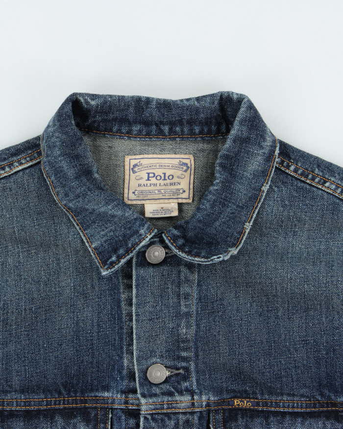 Vintage Polo Ralph Lauren Medium Wash Denim Trucker Jacket - M