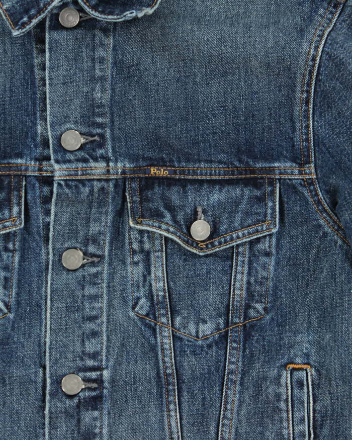 Vintage Polo Ralph Lauren Medium Wash Denim Trucker Jacket - M