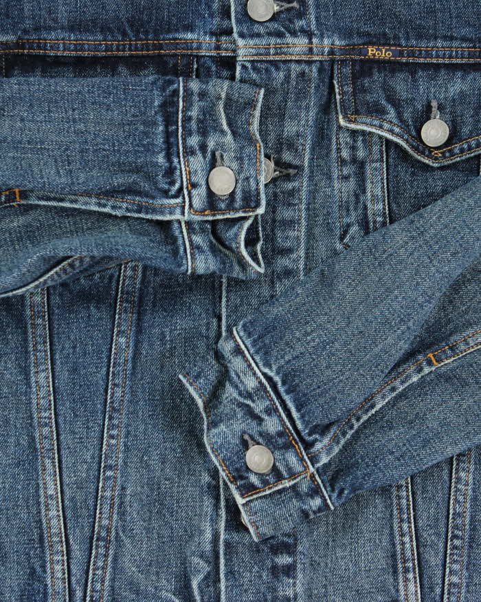 Vintage Polo Ralph Lauren Medium Wash Denim Trucker Jacket - M