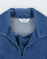 Vintage 1990s The J Peterman Co. Medium Wash Denim Pullover Jacket - XL