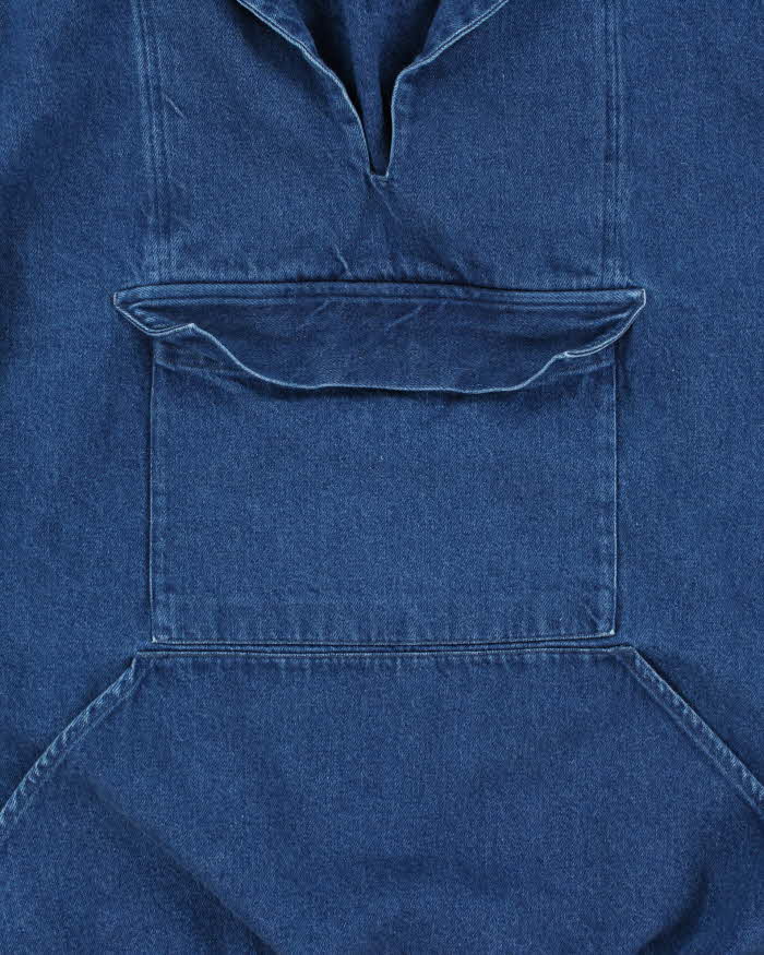 Vintage 1990s The J Peterman Co. Medium Wash Denim Pullover Jacket - XL