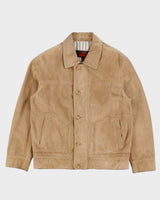 Vintage Y2K 00s Danier Tan Suede Bomber Jacket - S