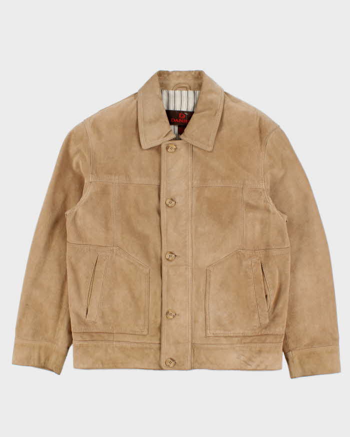 Vintage Y2K 00s Danier Tan Suede Bomber Jacket - S