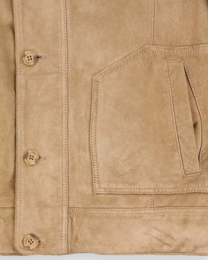 Vintage Y2K 00s Danier Tan Suede Bomber Jacket - S