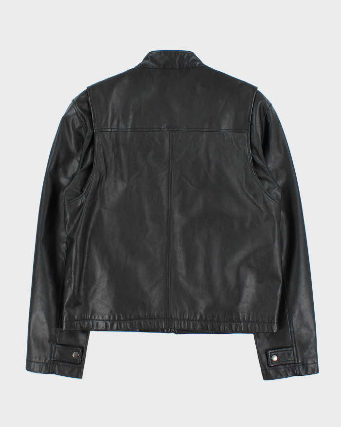Vintage Y2K 00s Danier Leather Cafe Racer Moto Jacket - M