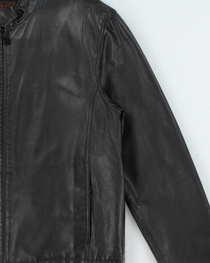 Vintage Y2K 00s Danier Leather Cafe Racer Moto Jacket - M