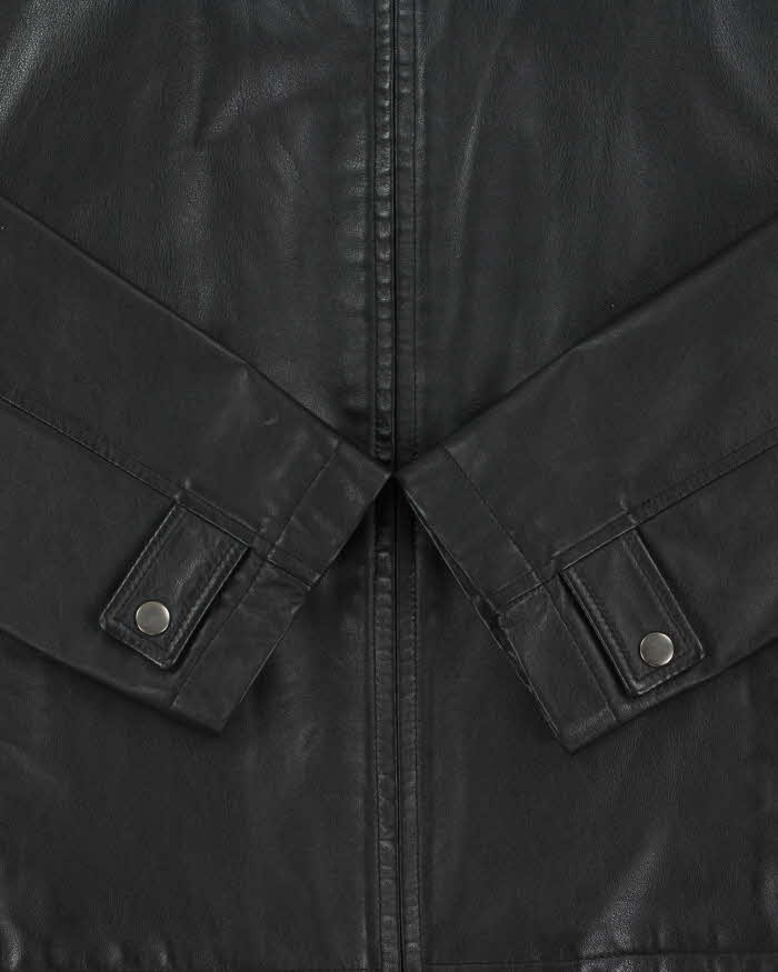 Vintage Y2K 00s Danier Leather Cafe Racer Moto Jacket - M