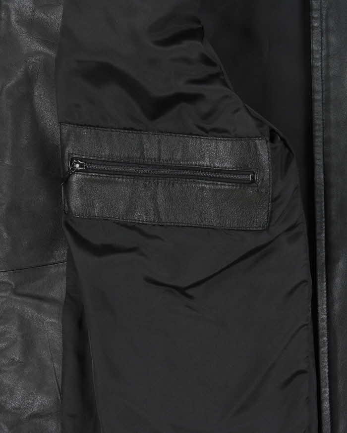 Vintage Y2K 00s Danier Leather Cafe Racer Moto Jacket - M