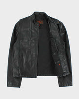 Vintage Y2K 00s Danier Leather Cafe Racer Moto Jacket - M