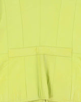 Vintage Y2K 00s Pelle Collezioni Lime Green Made In Canada Calfskin Leather Moto Jacket - M