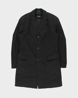 Vintage Y2K 00s Hugo Boss Quilt Lined Canvas Single Breasted Overcoat - XL
