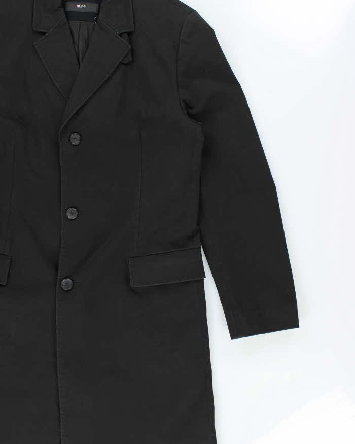 Vintage Y2K 00s Hugo Boss Quilt Lined Canvas Single Breasted Overcoat - XL