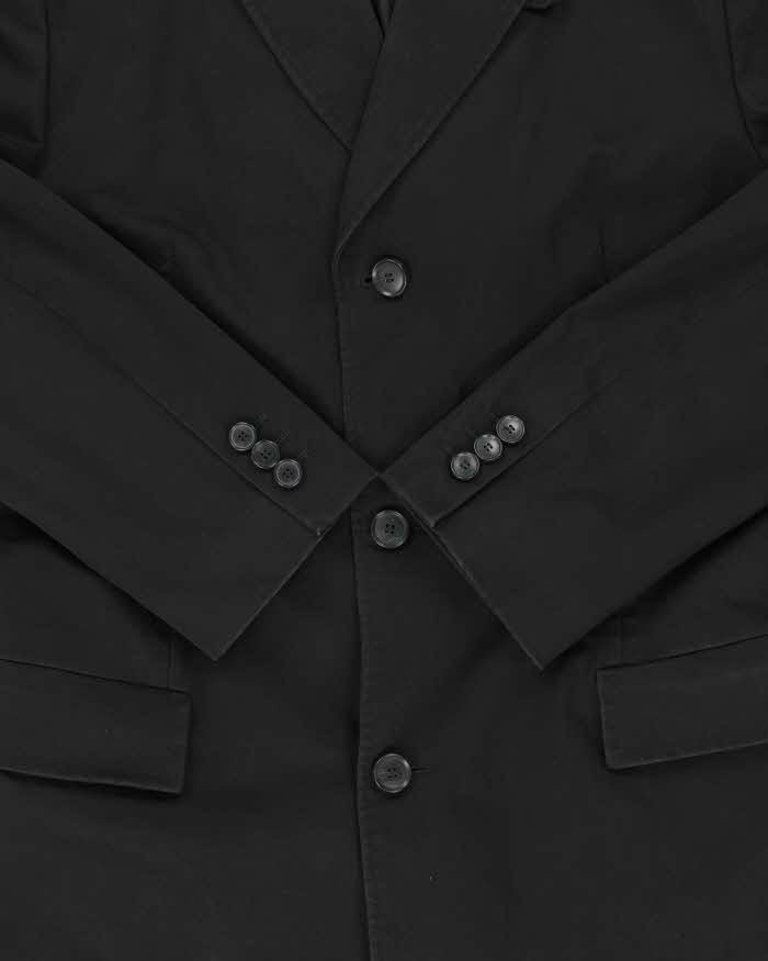 Vintage Y2K 00s Hugo Boss Quilt Lined Canvas Single Breasted Overcoat - XL