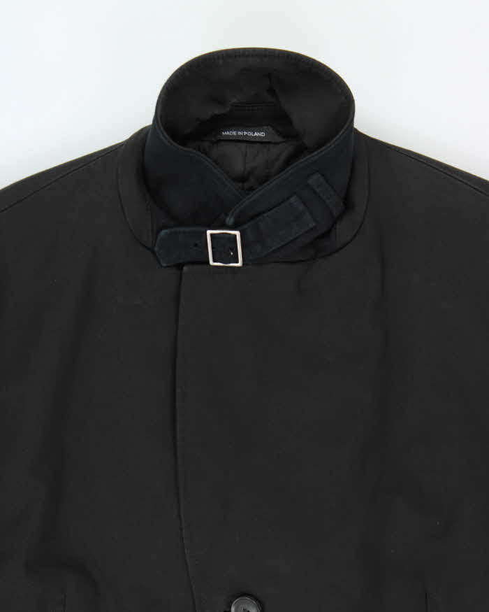 Vintage Y2K 00s Hugo Boss Quilt Lined Canvas Single Breasted Overcoat - XL