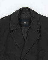 Vintage Y2K 00s Hugo Boss Quilt Lined Canvas Single Breasted Overcoat - XL