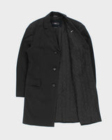 Vintage Y2K 00s Hugo Boss Quilt Lined Canvas Single Breasted Overcoat - XL