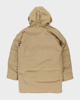 Vintage 1990s Schott N.Y.C Khaki Goose Down Made In USA Puffer Parka - S