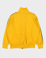 Vintage 1970s Adidas Originals Yellow Classic Funnel Neck Track Jacket - M