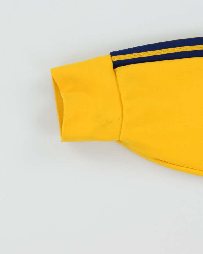 Vintage 1970s Adidas Originals Yellow Classic Funnel Neck Track Jacket - M