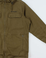 Vintage Columbia Khaki Canvas Hooded Military Field Jacket - L