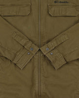 Vintage Columbia Khaki Canvas Hooded Military Field Jacket - L
