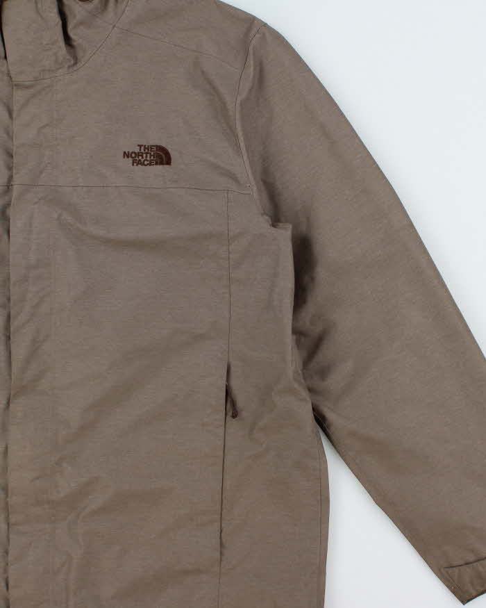 Vintage The North Face Marl Brown DryVent Hooded Waterproof Jacket - XXL