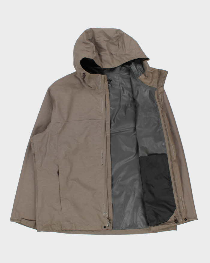 Vintage The North Face Marl Brown DryVent Hooded Waterproof Jacket - XXL