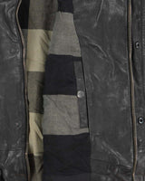Burberry Brit Prorsum Black Calfskin Leather Made In Italy Belted Field Motorcycle Jacket - L