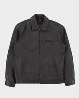 Vintage Y2K 00s Penman's Brown Leather Cafe Racer Moto Jacket - S