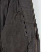 Vintage Y2K 00s Penman's Brown Leather Cafe Racer Moto Jacket - S
