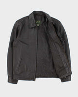Vintage Y2K 00s Penman's Brown Leather Cafe Racer Moto Jacket - S